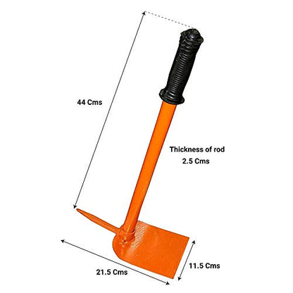 TrustBasket Garden Tool kit (Pack of 3) Heavy Duty Gardening Tools |Garden Hoe | Tiller | Hoe with Prong | Gardening Kit Essentials, Strong, Durable Steel Planter Accessories