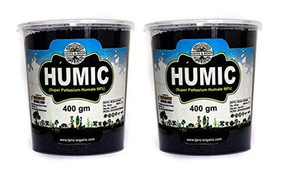 Plants & Roots Plants & Root - Humic Acid For Plants, Humic Acid Flakes For Indoor And Outdoor Plants (Super Potassium Humate 98%) Humic Acid For Plants/Water Soluble Grade -(400 +400 Gm) Pack Of 2