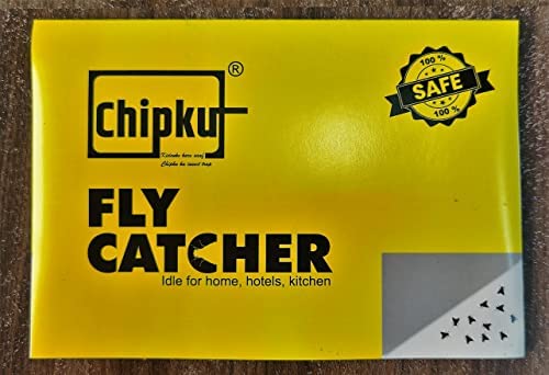 Chipku Fly Trap for Home Glue Trap for House Fly , Sticky Fly Stick Paper Pack of(5)
