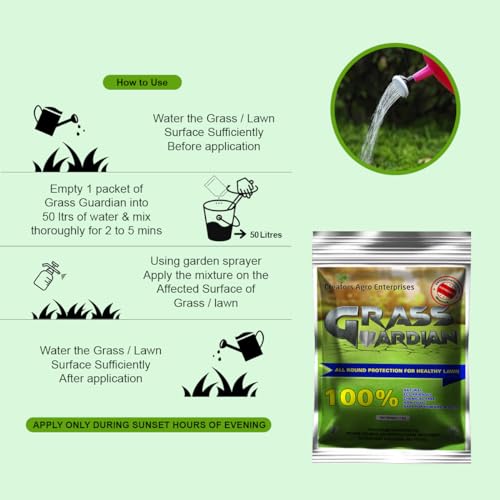 Grass Guardian - Biological Lawn Pest Control | 100% ECO-Friendly, Chemical Free, Safe for Humans & Pets | Total Area Coverage - 2500 Square Feet.