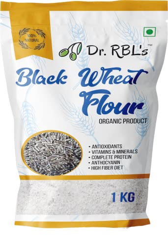 Dr. RBL's Black Wheat Flour Atta | Natural Black Wheat Flour, Kala Gehu Atta For Cooking | Antioxidants & Anthocyanin | Fresh Black Wheat Flour 1 Kg Pack