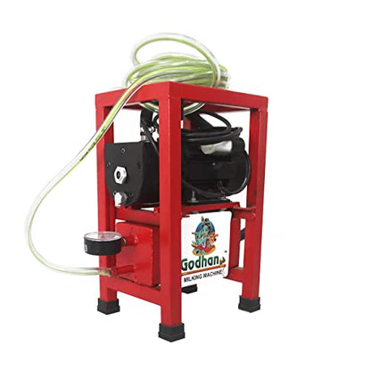 GODHAN Stainless Steel Milking Machine For Cow (4 to 5 Cows) 1 Piece GS-120 Silver Colour