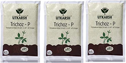 Utkarsh Trichoz-P (Trichoderma Viride 1.5% W.P.: 2 x 10^6-10^8 CFU/gm) Bio Fungicide (900gm of Each, Pack of 3)