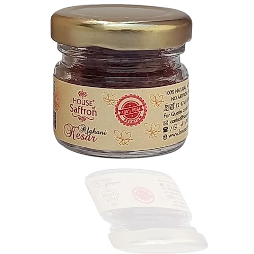 House of Saffron 2grams Afghani Kesar Pure, Natural and Finest Grade Keshar (2Grams - 2 Packs of 1gram each)