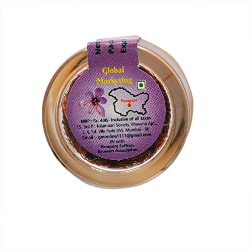GA+ Kashmiri Negin Pampore Organic Saffron Organic Saffron, 1 g