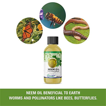 Neem Oil for Plant Pest Control - Organic Pesticide Plants and Flowers Use Insects Pesticides 100Ml