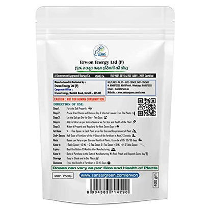 Erwon® Organic Iron Dust for All Plants, Magnetic Iron Oxide Powder for Overall Growth of Plants (400 gm)