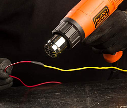 Black + Decker KX1800 1800 W Dual Temperature 2 Speed Heat Gun | Corded Electric | (Orange and Black)