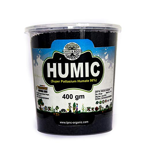 PLANTS & ROOTS HUMIC Flakes (Super Potassium Humate )/Complete Plant Nutrition/Organic Plant Food/Farming Pack/Humic Acid for Plants/Water Soluble Grade , 400 gm