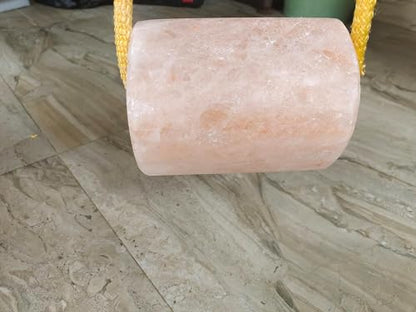 Josan Brothers Himalayan Salt Lick Natural Minerals Block on Rope 2 Kg - Great for Horses, Cattle, and Live Stock– Long Lasting – Pink Salt Lick Cylinder Shape (Pack of 1)