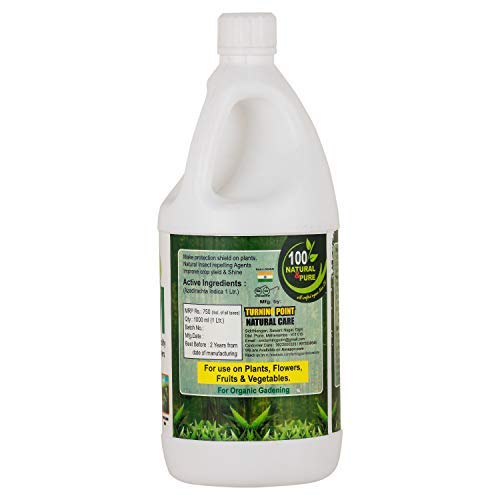 Chipku Pure Cold Pressed Water-Soluble Neem Oil for Spray on Plants and Garden (Pack of 1 Ltr, Brown)