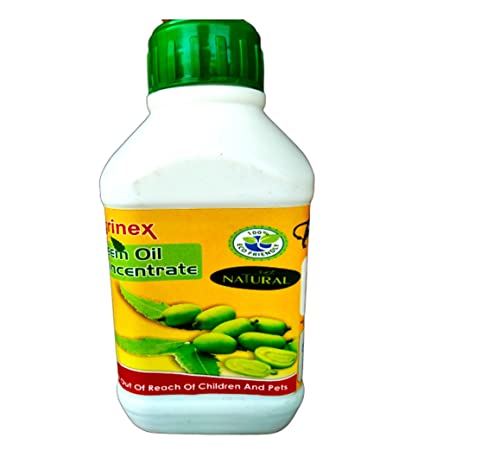 AGRINEX कॉर्पोरेशन कडुनिंब तेल/शुद्ध नैसर्गिक तेल/नैसर्गिक तेल पूरक/नैसर्गिक/नैसर्गिक कीटकनाशक/नीम तेल द्रव/जैव कीटकनाशक/इकोफ्रेंडली जैव कीटकनाशक/वनस्पती नैसर्गिक कीटकनाशक/बाहेरील जैव कीटकनाशक/सेंद्रिय कडुलिंब तेल, 100 मिली