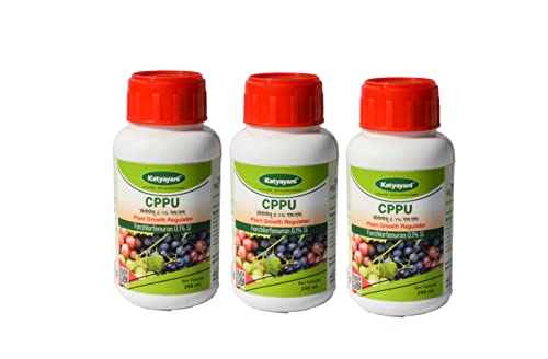 कात्यायनी CPPU Forchlorfenuron 0.1% L SL फळ आणि बेरींचा आकार वाढवण्यासाठी वनस्पती वाढ नियामक | 750ml | 250ml x 3 |
