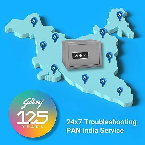 गोदरेज सिक्योरिटी सॉल्यूशंस फोर्ट प्रो 20 लीटर सुरक्षित लॉकर घर और कार्यालय के लिए मैकेनिकल कुंजी लॉक के साथ (हल्का ग्रे)