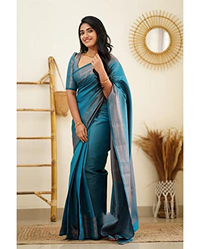Buy Blue(Single Tone)- Borderless Soft Silk with plain Body online | T.  Nagar from ShrusEternity