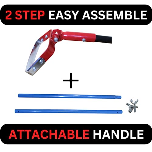 REDBUILD™ Heavy Duty Hand Weeder with Handle (5 Feet Handle) | Manual Weeder for Agriculture | Weed Remover | Weed Removal Equipment | Agriculture Tools for Farming | Stirrup Hoe