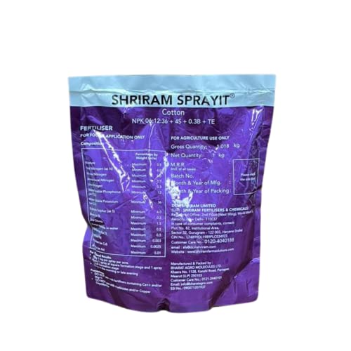 Shriram Sprayit Cotton (1Kg*2) & Protobuz Liquid (1L*2) Pack of 4 Combo Biofertilizer Energizes Plants For Effective Reproduction | Biofertilizer for Vegetables & plants | Foliar Spray