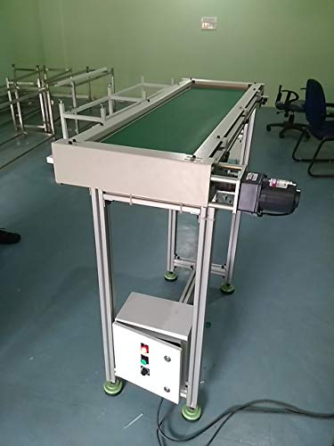 IICPL Belt Conveyor with Aluminium frame -1500 L x 300W x 1200H mm (Green-Silver)