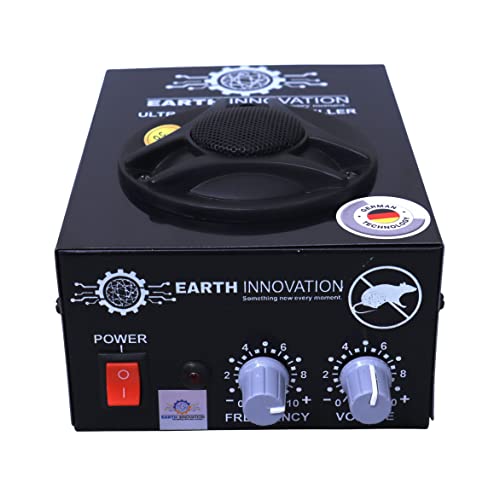 STRONG WAVE Ultrasound Rat Repellent® Get Rid of Rat, Rodent, Mice, Mus, Bat, Squirrel, Mole, Gopher and Asian Palm Civet. (45 Cubic Meter Area Covered/Colour : Black Matt)