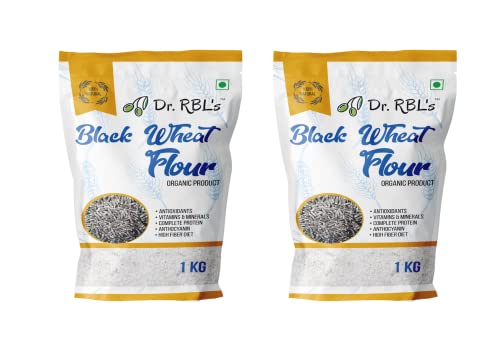 Dr. RBL's Black Wheat Flour | 100% Natural Kala Gehu Atta | Organic Black Wheat flour | Good for Digestive Health | Pack of Two (1Kg X 2)