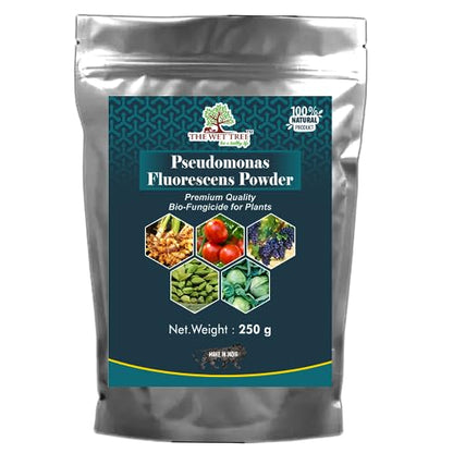 THE WET TREE Pseudomonas Fluorescens Powder | Bio Fungicide for Seeds & Home Garden Plants | Against Root Rot, Stem Rot, Wilt & Fungal Dieases (250 GM)