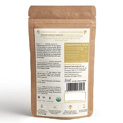 Rooted Lions Mane mushroom Extract Powder (120 gm) | Memory, Focus, Brain Powder & Nerve Health. USDA Organic, 38% Beta Glucans, Certified organic