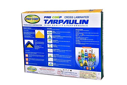 PAD Corp Cross Laminated Tarpaulin 250 GSM Heavy Duty Material, Weather Resistant, Multi Purpose Use (24 x 20 ft)