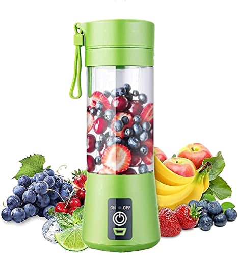 Ninja Hand Blenders juicer,Mini Blender Fruit Mixer Machine Portable Electric Juicer grinder Cup 380ML Personal Blender USB Rechargeable Fruit Blender Mixer for Home Office Outdoor (Multi)