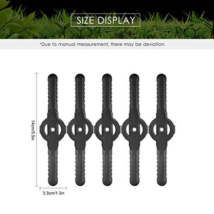 QUKAN Plastic Lawn Mower Blade Grass Cutter Grass Trimmer Weeder Blade Replacement Mower Accessory for Garden Agriculture Use 5PCS/Pack