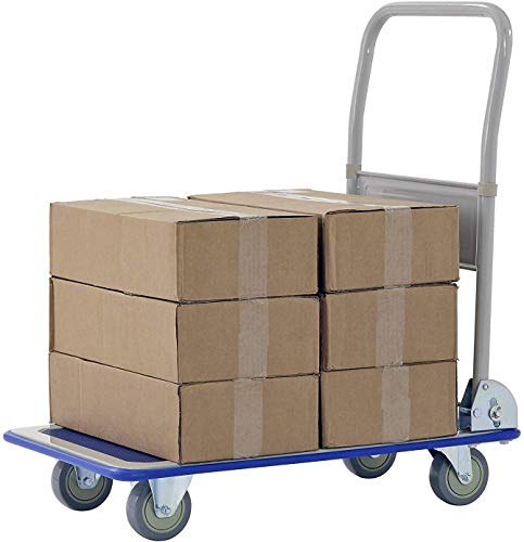 Bigapple WH1-metal 300 Heavy Weight King Metal Trolley, 300 kg Capcity (Blue)