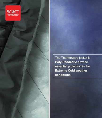 Scott International Men 's Quilted Puffer Jacket - Lightweight, Water Repellant, Elastic Cuffs, Zipped Pockets, Casual Winter Jacket - Stylish Outerwear for Men (SS23-TWRAP-JKT-BL-L, Black, L)
