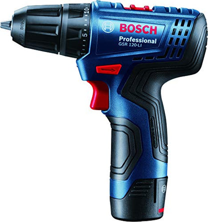 Bosch 06019G80F1 GSR120-Li कॉर्डलेस ड्रिल ड्राइवर, X30Ti ड्रिल बिट के साथ 12V सिंगल बैटरी और ड्राइवर बिट सेट (30-पीस) कॉम्बो
