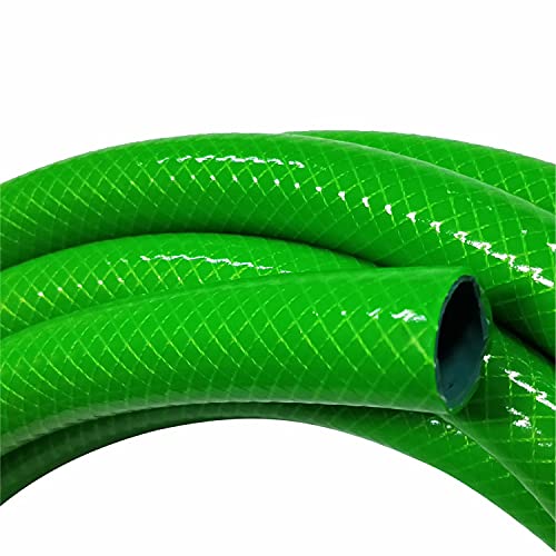 TechnoCrafts PVC Braided Hose Pipe for Watering Sets 30 Meter (100 feet) 3/4" (0.75 Inch or 19mm) Bore Size - 3 Layered Hose Pipe with 7 Function Spray Gun, 1" Tap Connector & 2 Butterfly Clamps