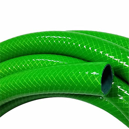 TechnoCrafts PVC Braided Hose Pipe for Watering Sets 30 Meter (100 feet) 3/4" (0.75 Inch or 19mm) Bore Size - 3 Layered Hose Pipe with 7 Function Spray Gun, 1" Tap Connector & 2 Butterfly Clamps