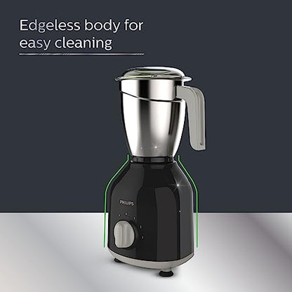 Philips HL7756/00 Mixer Grinder 750 Watt, 3 Stainless Steel Multipurpose Jars with 3 Speed Control and Pulse function (Black)