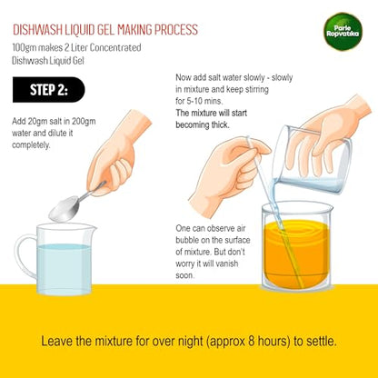 Parle Ropvatika DIY 20 Liter Dishwash Liquid Gel Maker 1kg Lemon Fragrance, Leaves No Residue, Grease Cleaner For All Utensils (DIY: 20 Liter in 1kg (Lemon))