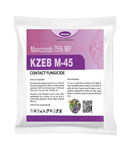Katyayani Mancozeb 75% Proactive nonsystemic Broad Spectrum Fungicide for Plants & Garden (4 KG (800 x 5))