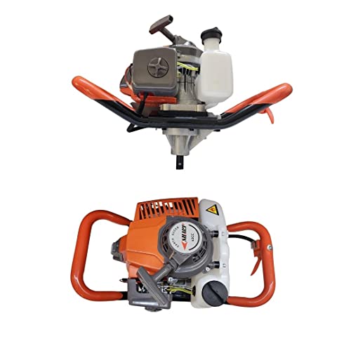 OREZEN Sharp 63CC 2 Stroke Air Cooled Engine Earth Auger |Heavy Duty Engine | for Fencing Purpose, Plantation & Digging Holes | Powerful Engine can dig Holes in Every Type of Soil
