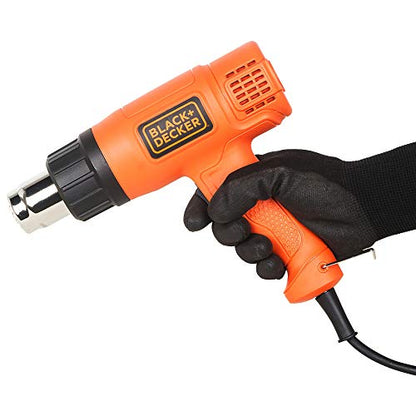 Black + Decker KX1800 1800 W Dual Temperature 2 Speed Heat Gun | Corded Electric | (Orange and Black)