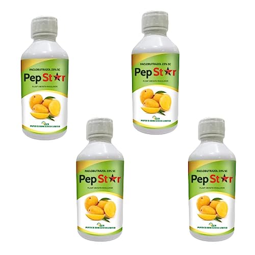 पेप स्टार पॅक्लोब्युट्राझोल 23% (1 LTR*4) | वनस्पती वाढ नियामक | सर्वांसाठी फळ खत आणि वनस्पती वाढ प्रवर्तक