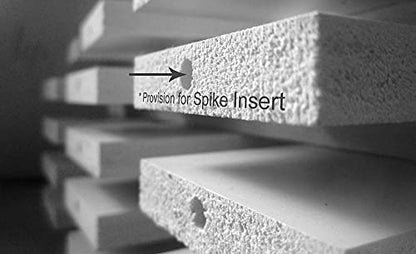 REONEX Garden Fence/Picket Fence - Plant Partition Fence (with Spike for Soil Insert) Solid WPC Material, Polyvinyl Chloride - White - 6 Running feet Coverage (Set of 6)