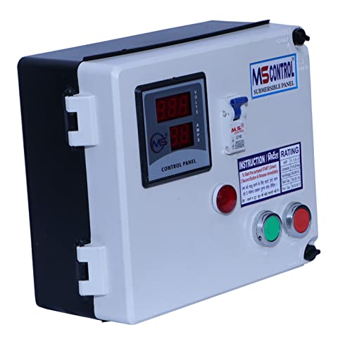 MS Control 1.5 HP Control Digital Panel For Single Phase Submersible Motor Pump/Motor Starter For Submersible motor Pump in Plastic Body…