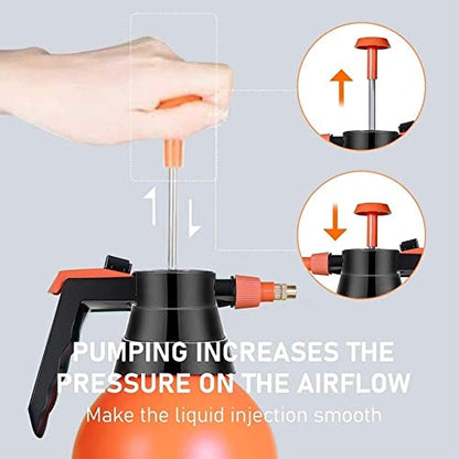 NEOPOL 1 Pc Heavy Duty Garden Pump Pressure Sprayer, Lawn Sprinkler, Water Mister, Spray Bottle for Herbicides, Pesticides, Fertilizers, Plants Flowers (2 L Capacity), Compressor,