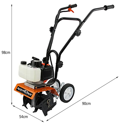 NEPTUNE SIMPLIFY FARMING Garden Mini Power Tiller/Cultivator/Rotary/Weeder with 2 Stroke 52 CC Engine (NC-52-Bottom)