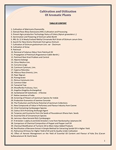 Cultivation and Utilization of Aromatic Plants