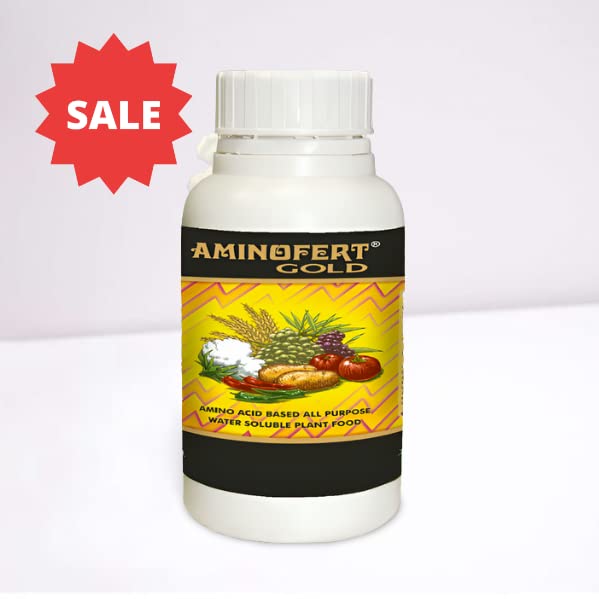 AminoFert-Gold Powder 250gm (Micro Nutrient) | Organic Plant & Root Growth Booster | Boosts White Roots Growth | 100% Water Soluble Fertilizer Potting Mixture