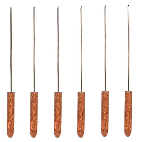TrustBasket Extra Large Barbecue Skewers for BBQ Tandoor Grill - Set of 6
