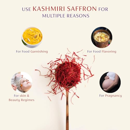 Herbal max Original Kashmiri Mongra Saffron/Kesar (A+++ Grade) for Pregnant Women, Biryani, Beauty, Cooking and Sweets | 100% Natural & Untouchable | 2 gram
