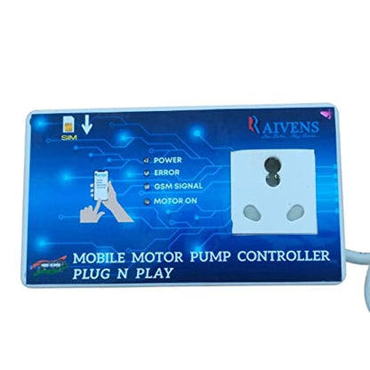 RAIVENS Mobile-Controlled Single Phase Motor Controller - Operate Electrical appliances remotely, Inclusive of 16amp Socket & Plug, Suitable for 1.5hp Motors Unmatched Control at Your fingertips.