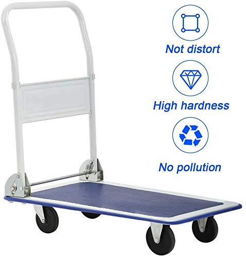 Bigapple WH1-metal 300 Heavy Weight King Metal Trolley, 300 kg Capcity (Blue)